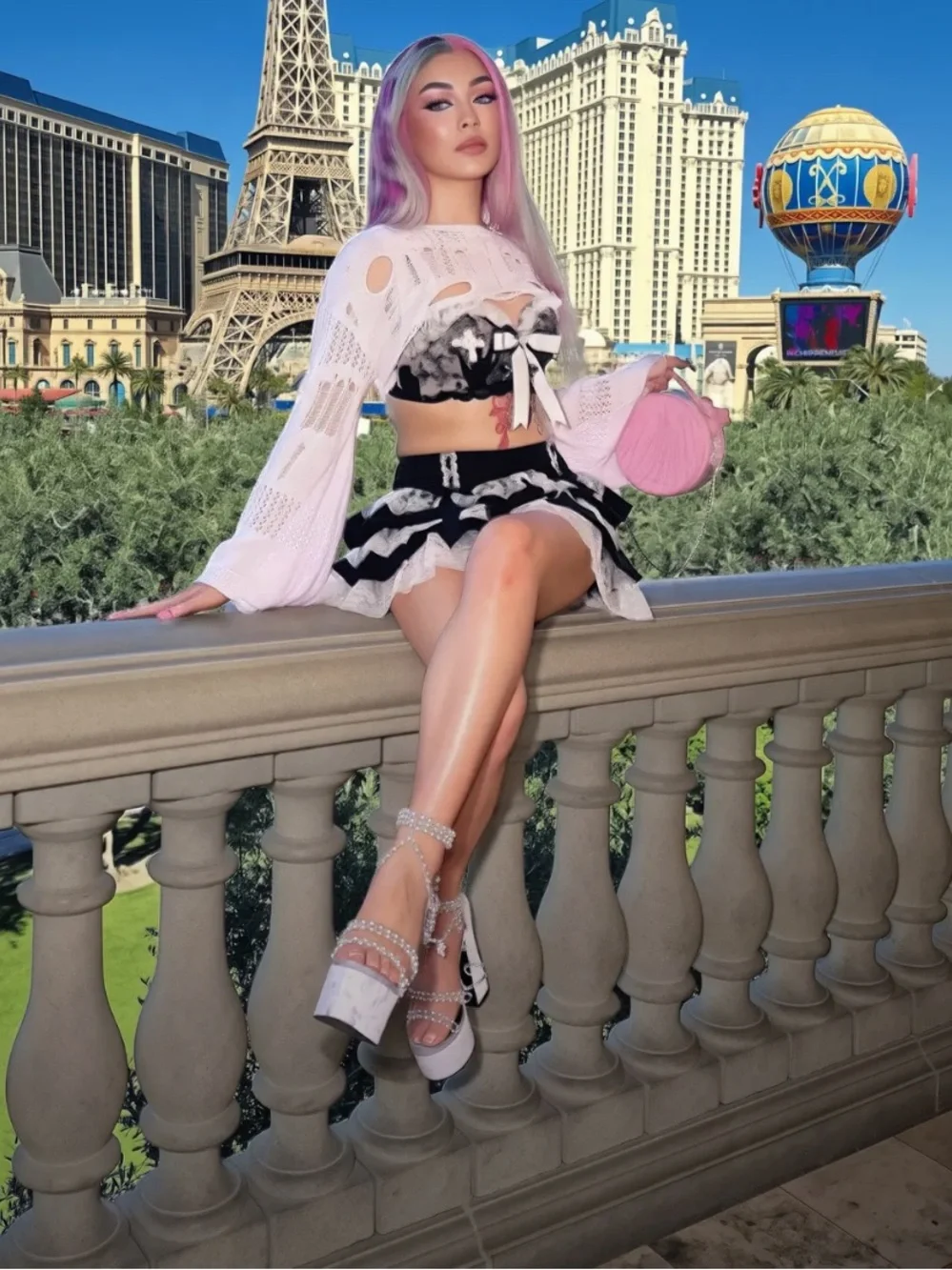 Sugar Thrillz Holy Revelation WhiteVelvet PearlGoth Angel Platform Heels 7*FLAWS
